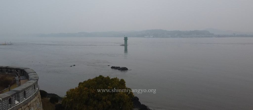 Choji Fort, SSE exterior, looking across the Yeomha at the mainland