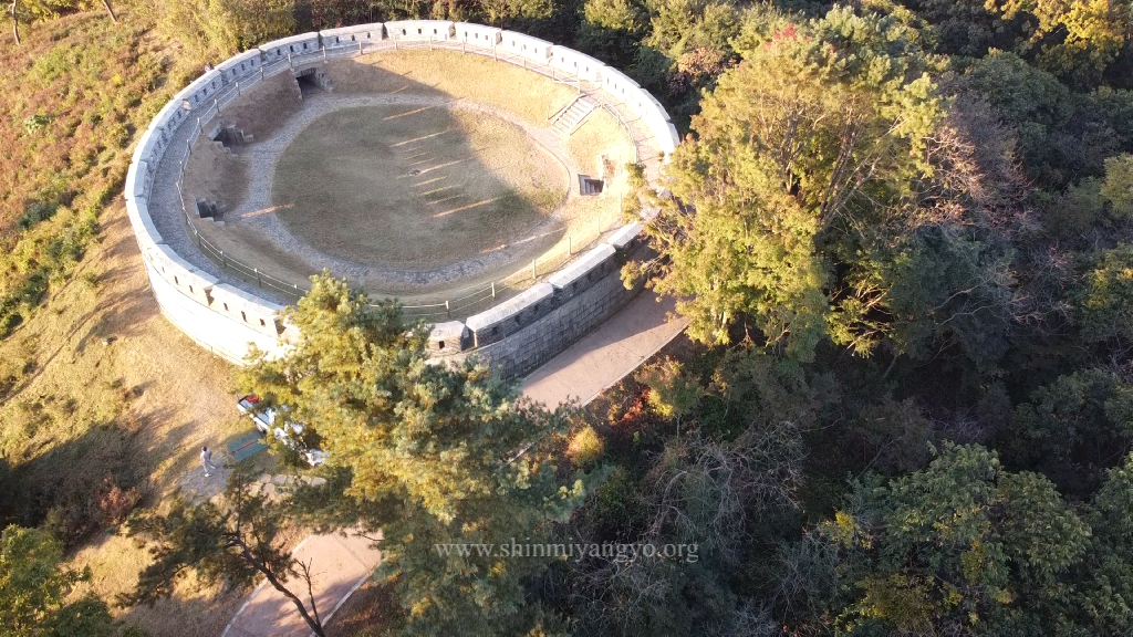 Aerial view of the Sondolmok Fort north wall exterior