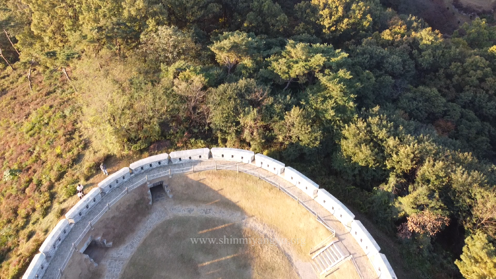 Aerial view of the Sondolmok Fort south wall interior