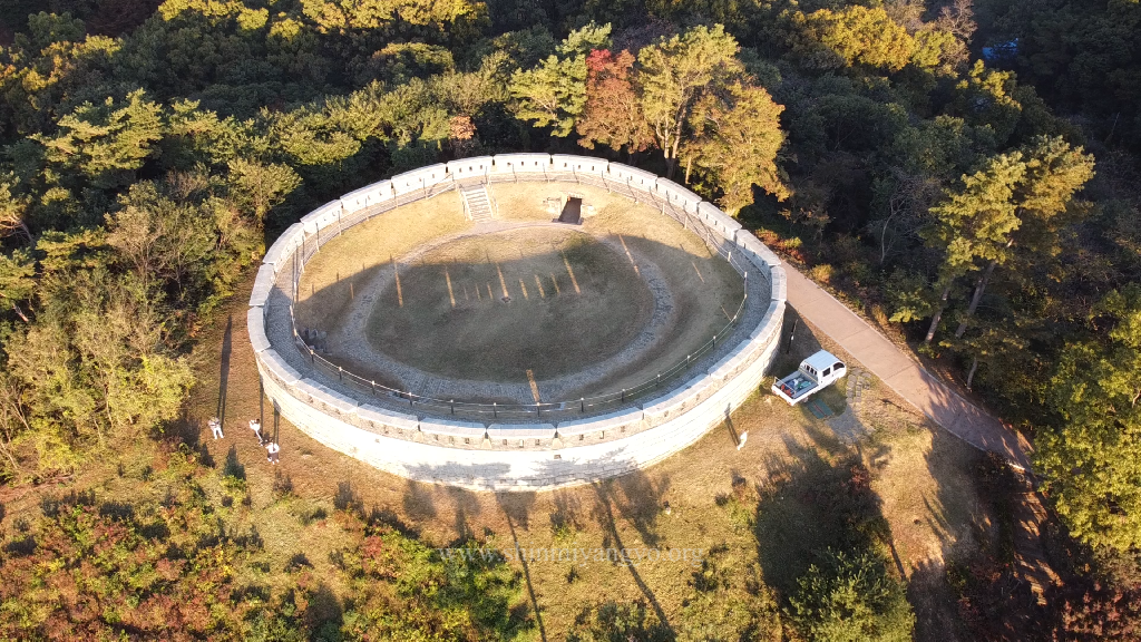 Aerial view of the Sondolmok Fort east wall exterior